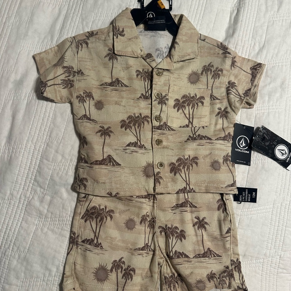 Volcom Beige Tropical Kids' Set